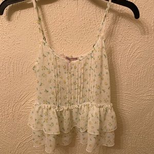 Ruffle Peplum Floral Top